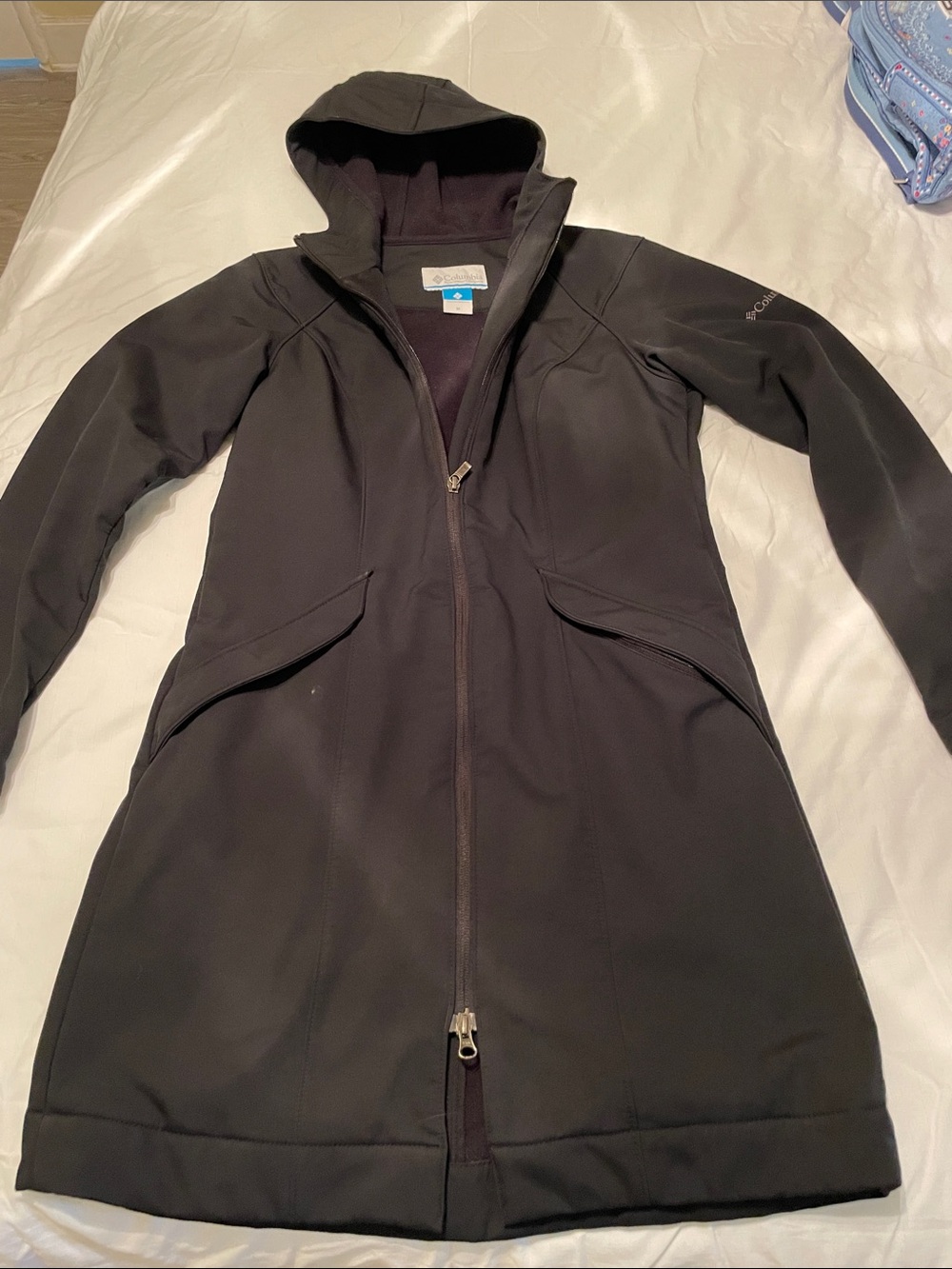 Columbia Women's Black Hooded Softshell Coat